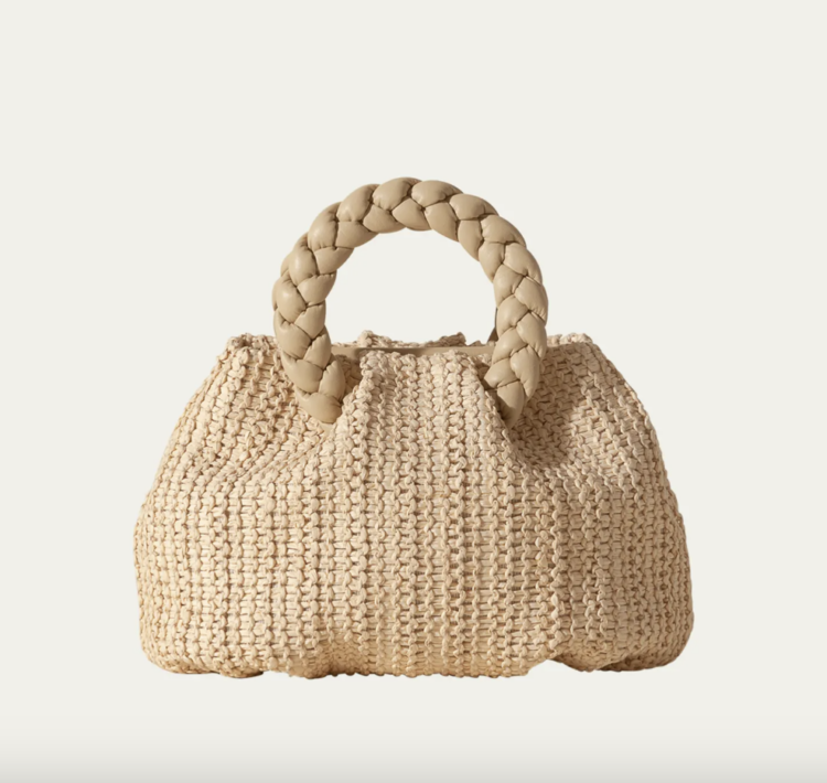 Hereu Bombon Medium Braided Raffia Crossbody Bag